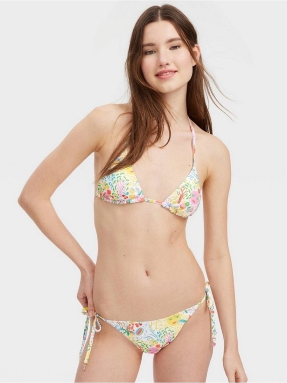 Roller Rabbit Target Bikini Set XXS Reversible Tropical Tie Side NWT